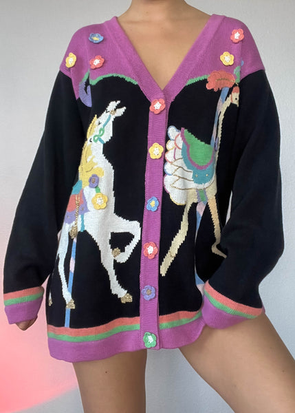 90's Carousel Cardigan (L)