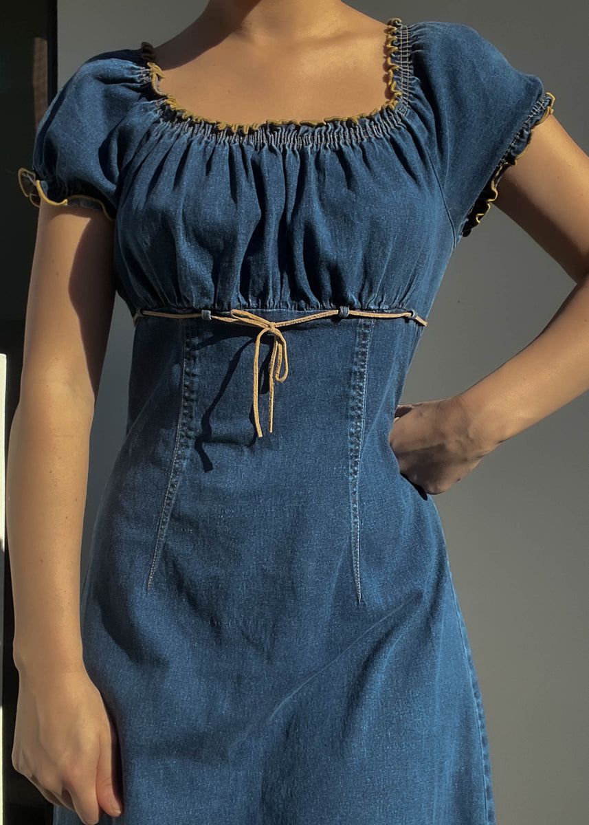 Denim Milkmaid Dress (M/L-L) – Retro and Groovy