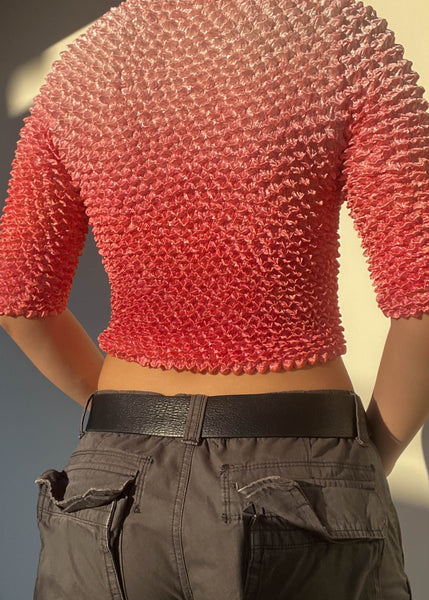 90's Gradient Pink Scrunch Top (S)
