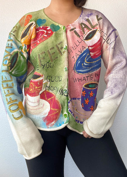 90's Coffee Cardigan (M-L)