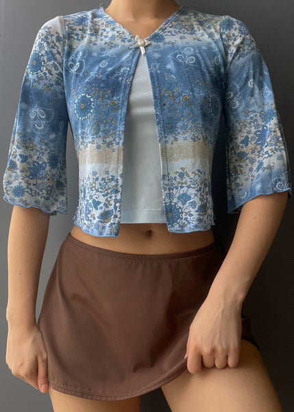 Y2k Blue Layered Top (S)