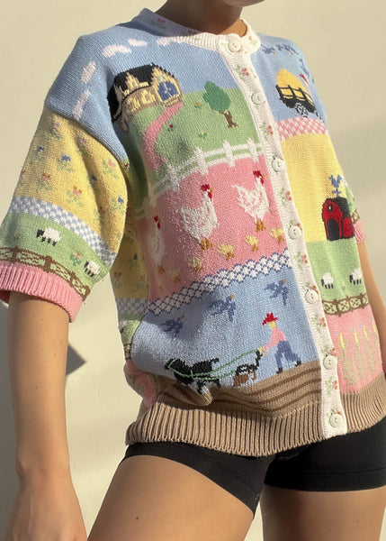 80's Farm Button Down Knit (M)