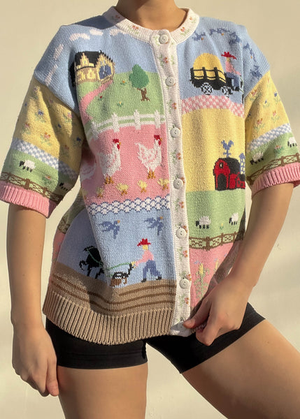 80's Farm Button Down Knit (M)