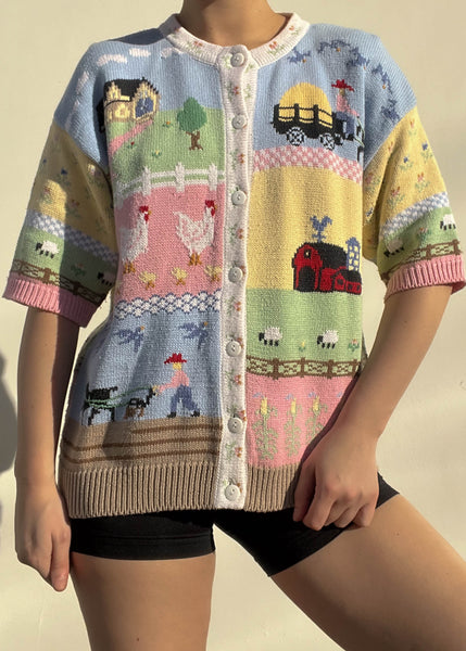 80's Farm Button Down Knit (M)