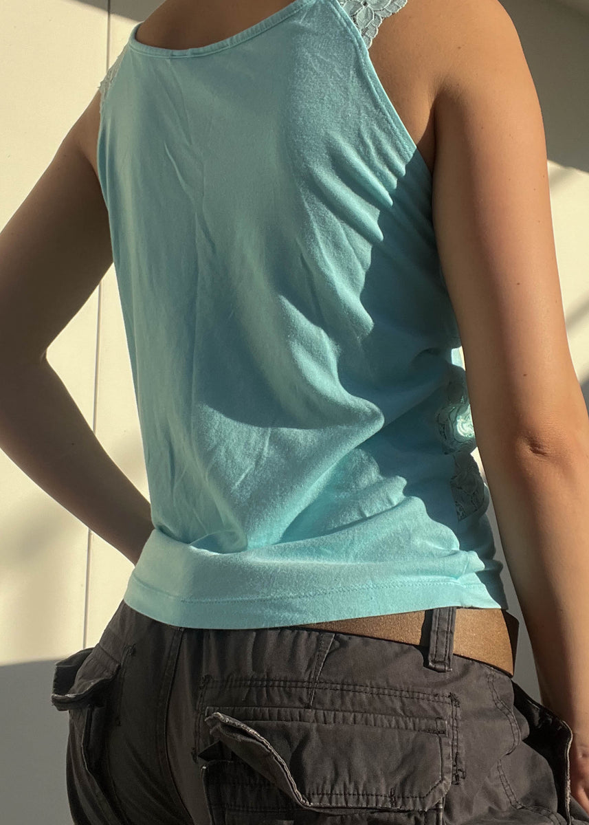 Y2K Silky Asymmetrical Tank (M)