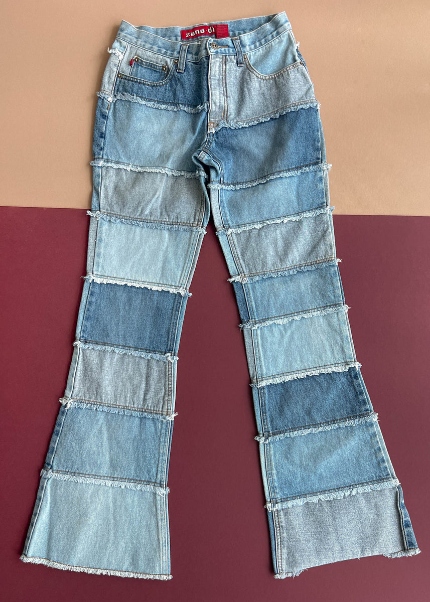 Zana Di Denim Patchwork Flares (XS) – Retro and Groovy
