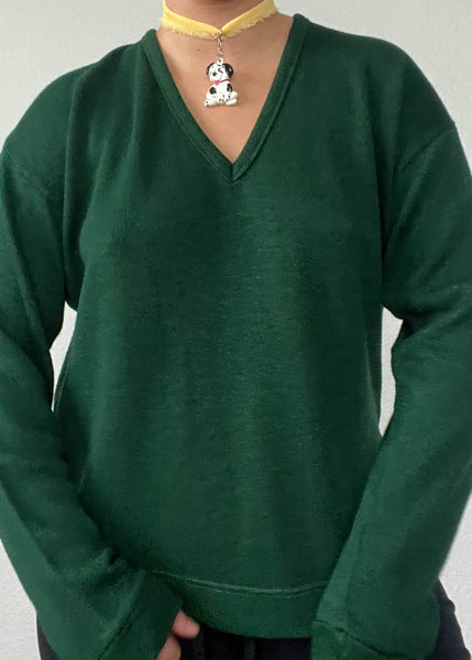 50's Forest Green Knit (M)
