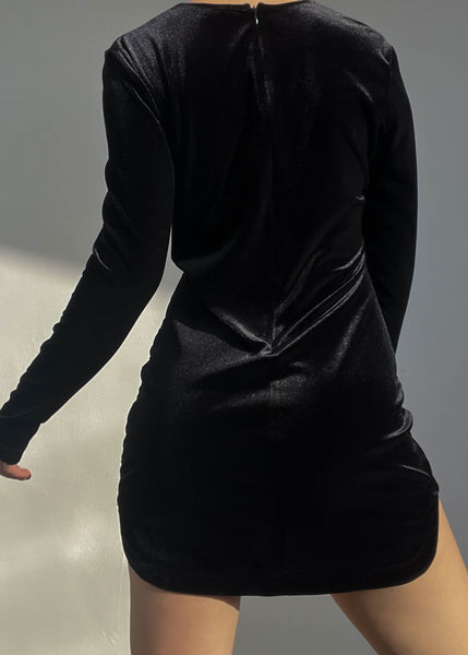 90’s Velvet Lace Up Mini Dress (M)