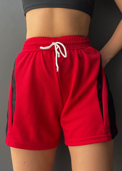90's Red & Black Athletic Shorts (XS-S)
