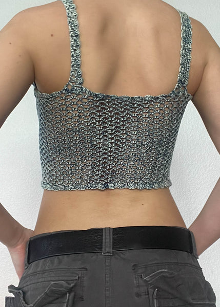 90's Rosebud Crochet Tank (XS)