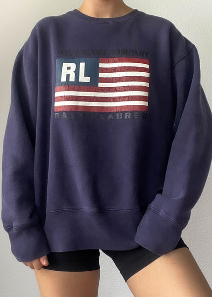 90's Plum RL Pullover (L-XL)