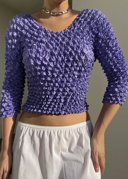90's Purple Scrunch Top (M)