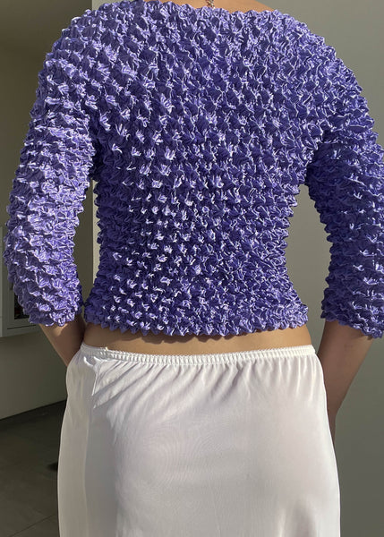 90's Purple Scrunch Top (M)