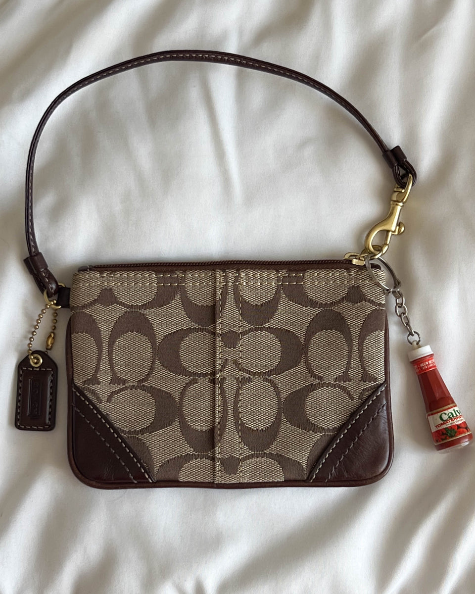 Y2k Coach Monogram Wristlet – Retro and Groovy display picture 1