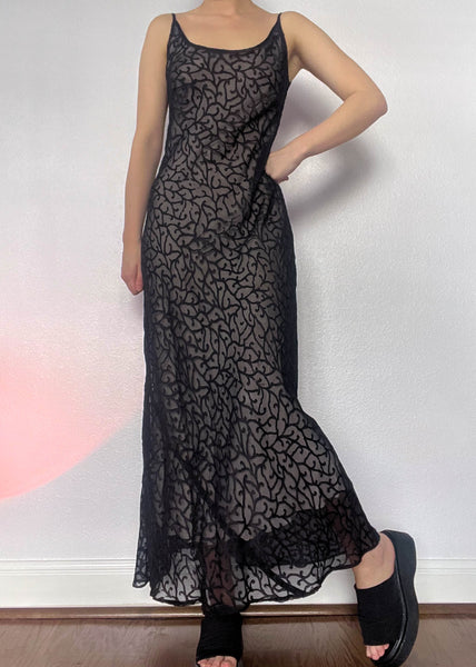 90's Black Ivy Maxi Dress (S)