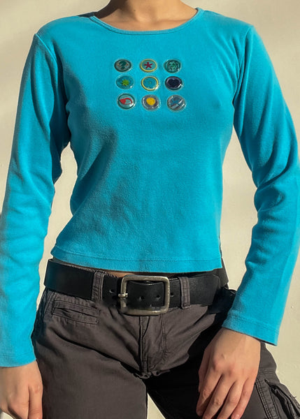Y2k Gel Button Long Sleeve (S)