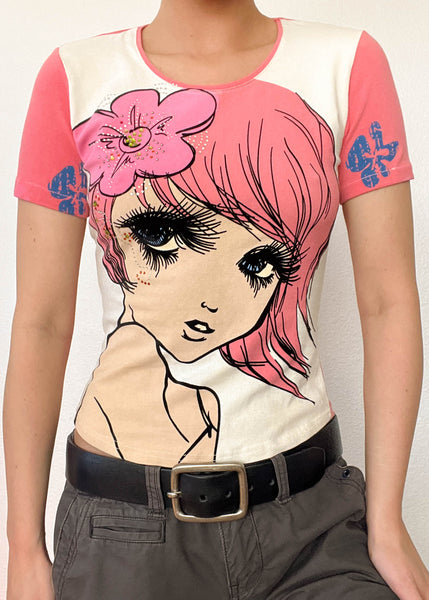 Y2k Custo Girl Tee (S)