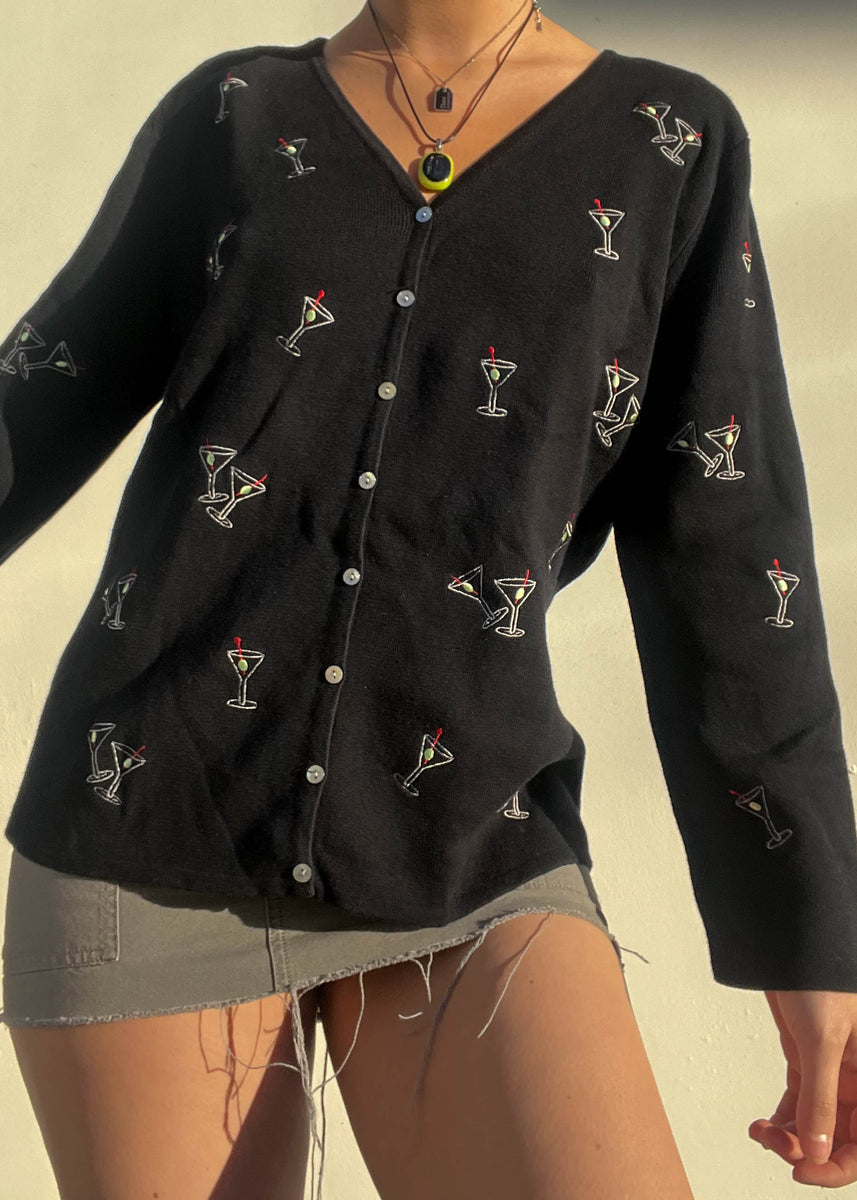 90's Martini Cardigan (ML) Retro and Groovy