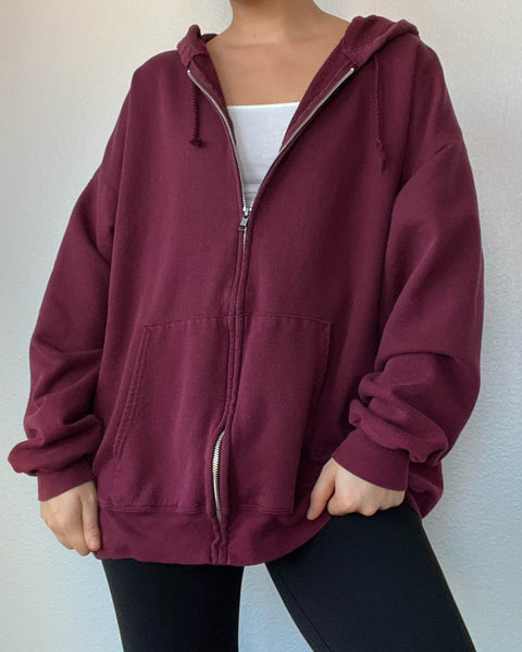 Burgundy Hoodie Jacket (XXL)