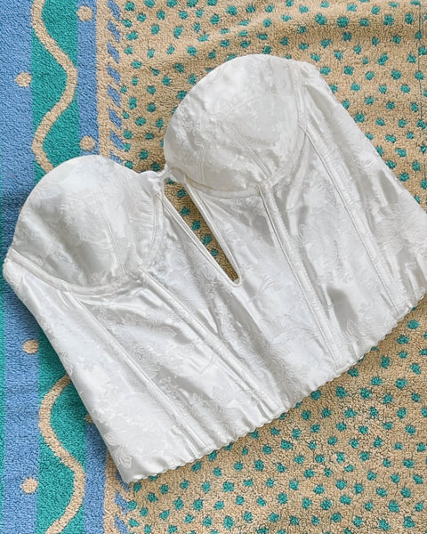 80’s White Bustier Top (S)