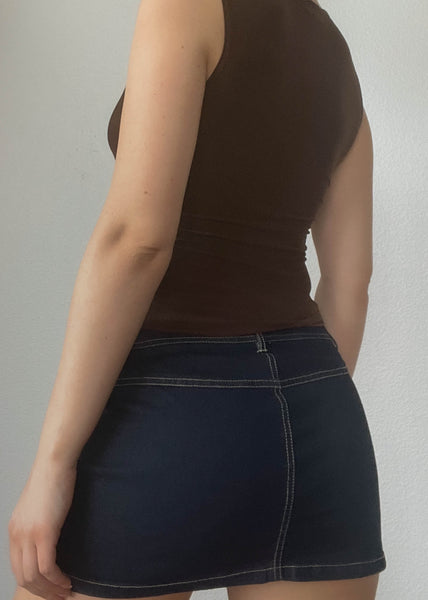 2000’s Brown Lace Up Tank (S)