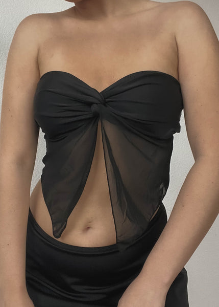 Black Strapless Fairy Top (S)