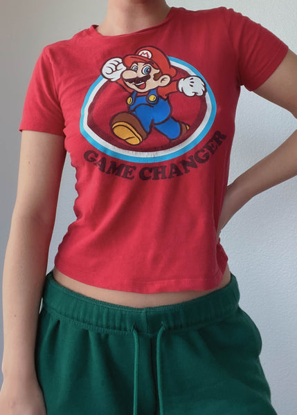 Red Mario Graphic Tee (XS-S)