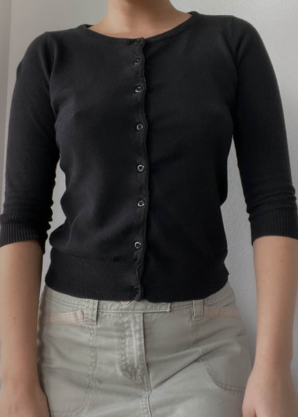 Y2k Black Cardigan (S)
