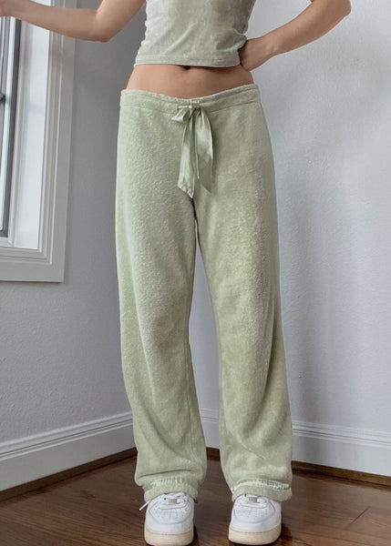 Fuzzy Pastel Green Pants (M)