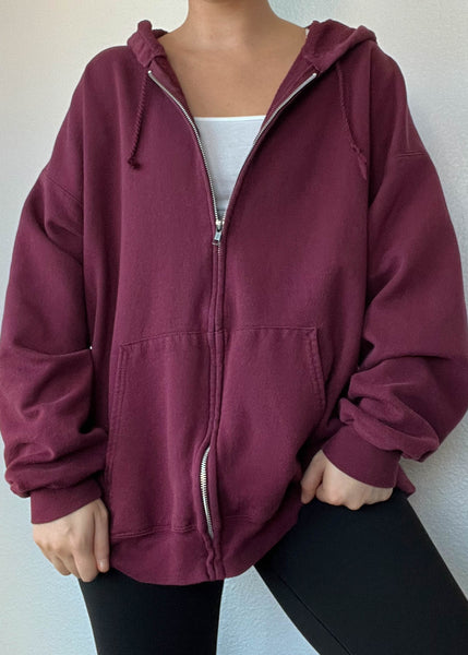 Burgundy Hoodie Jacket (XXL)