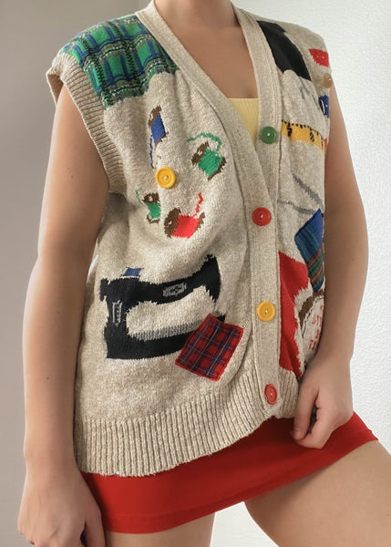80's Sewing Vest (S-M)