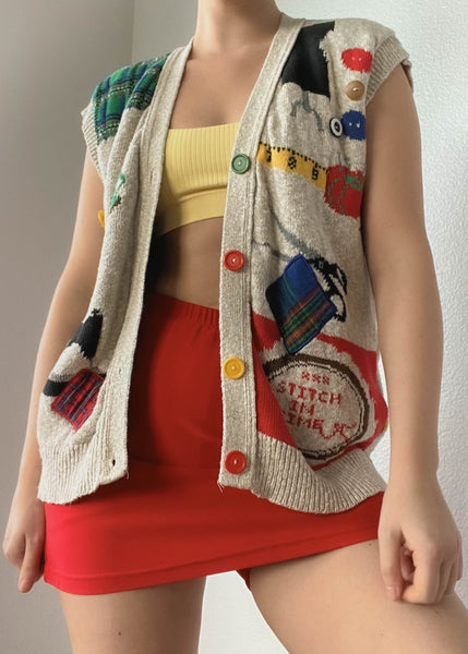 80's Sewing Vest (S-M)