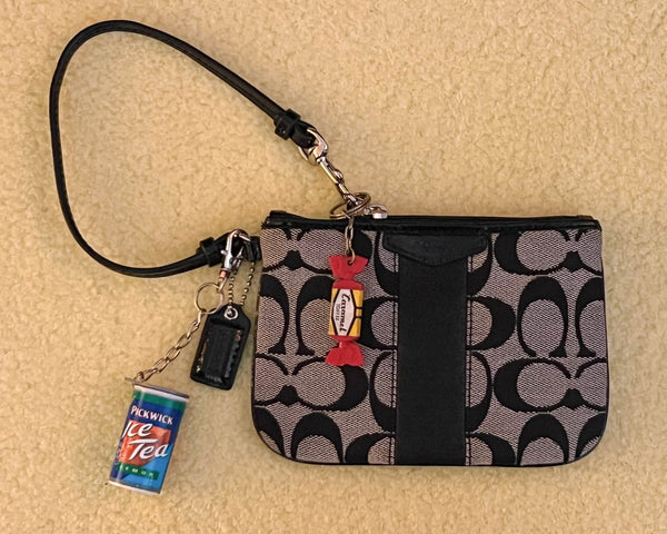 90's Coach Wristlet w/ Charms