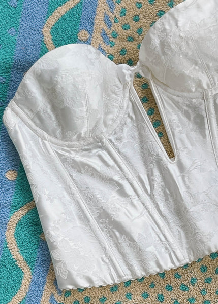 80’s White Bustier Top (S)