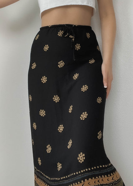 90’s Safari Maxi Skirt (XS-S)