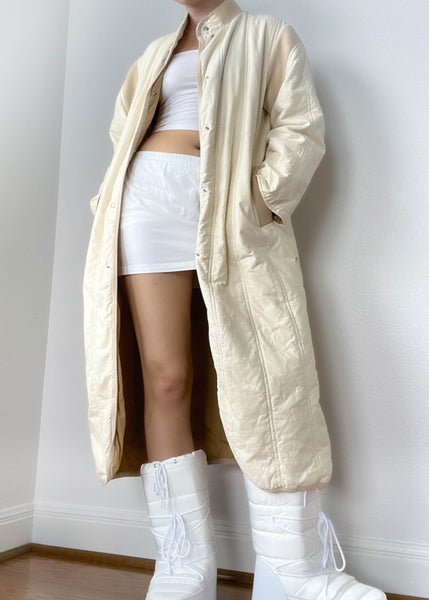80's Cream & Beige Trench (S)