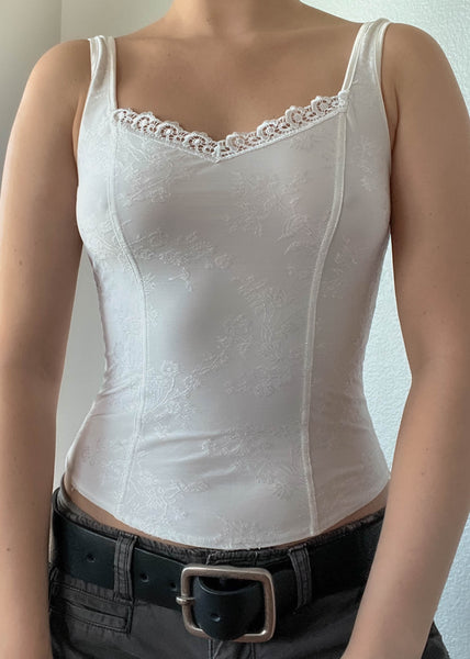 Y2k Dreamy White Tank (S)