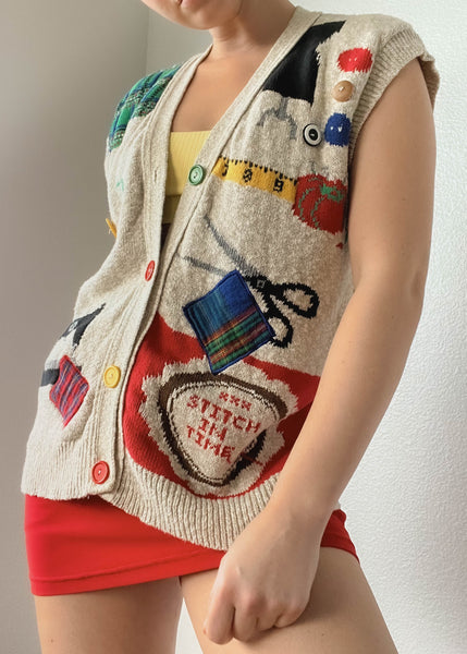 80's Sewing Vest (S-M)