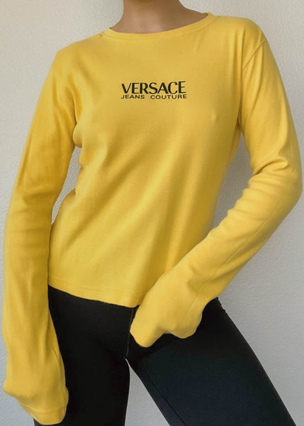 90’s Yellow Versace Long Sleeve (M)