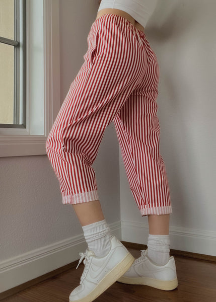 80’s Striped Drawstring Capris (M)