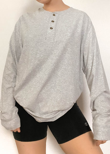 Classic Gray Henley (men’s L)