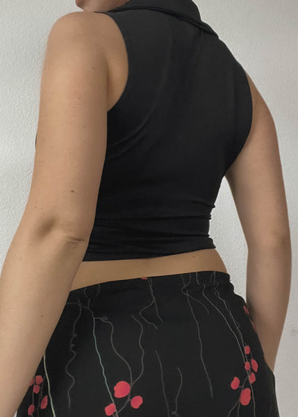 Y2k Black Cinch Tank (S)