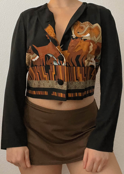 Early 90's Safari Suit Top (M)