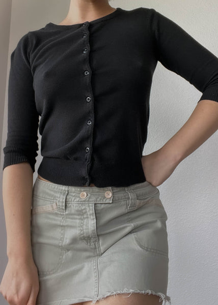 Y2k Black Cardigan (S)