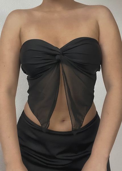 Black Strapless Fairy Top (S)