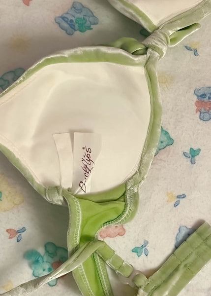 Green Velvet Bikini Top (S)