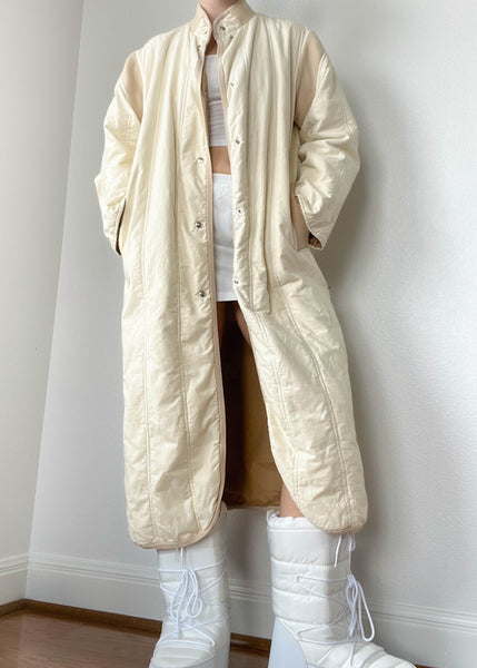80's Cream & Beige Trench (S)
