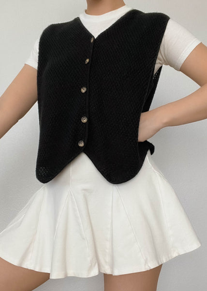90’s Black Knit Vest (L)