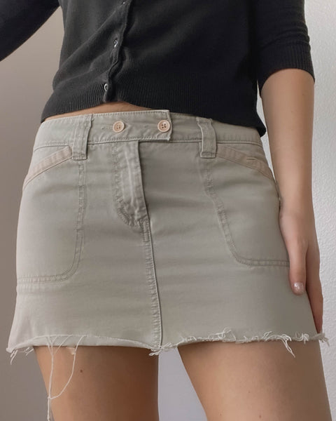 Y2k Sage Mini Skirt (M)