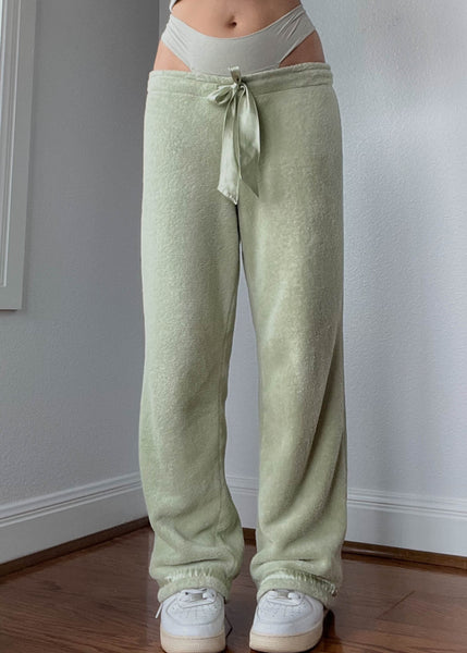 Fuzzy Pastel Green Pants (M)